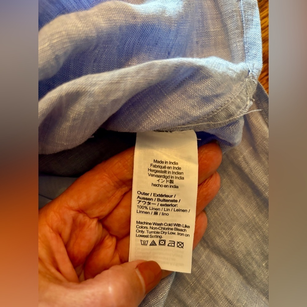 NWT - J. Crew Sky Blue Cabana Linen Dress - XSP - Picture 6 of 11